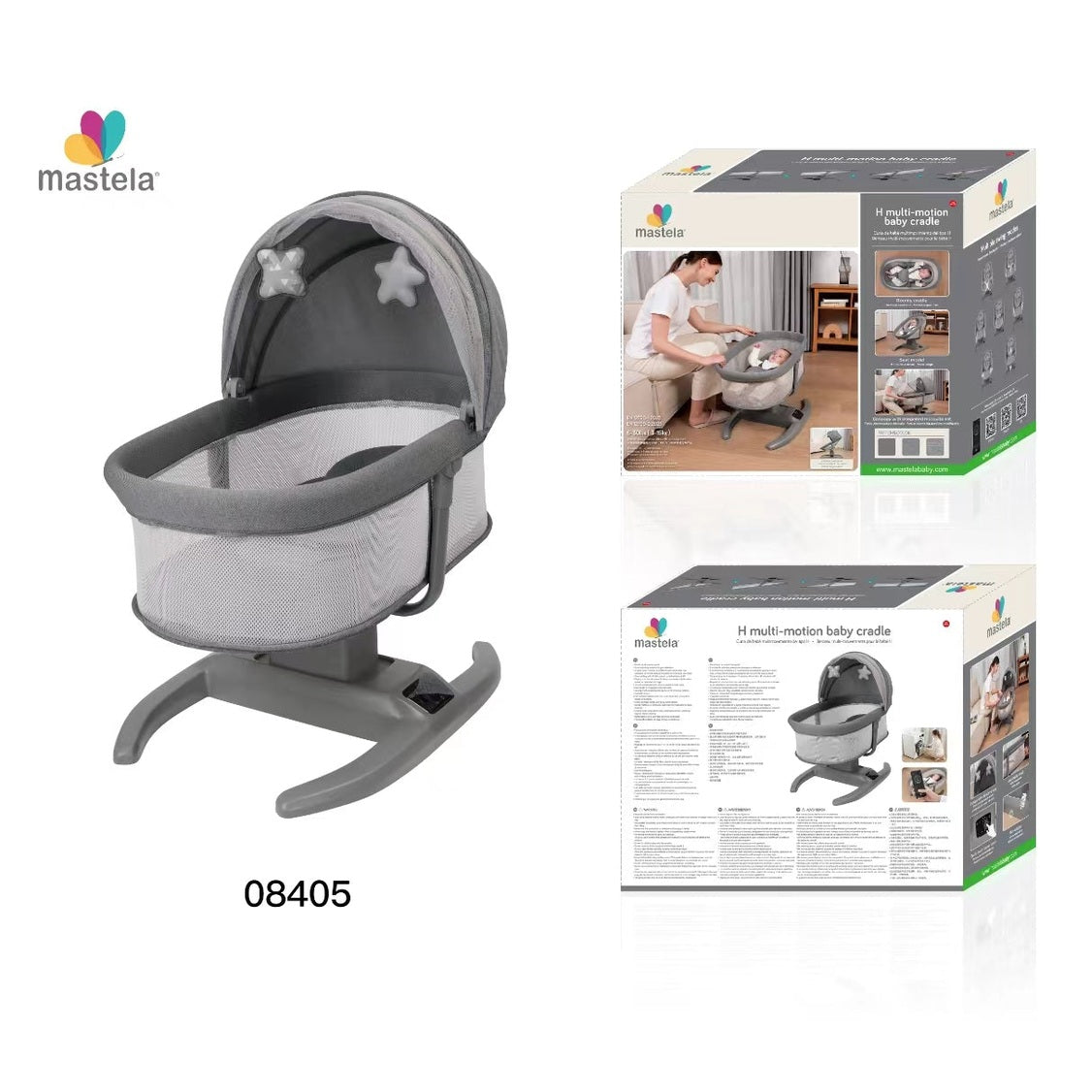 Mastela Swing H multi-motion baby cradel Green Birth to 36M