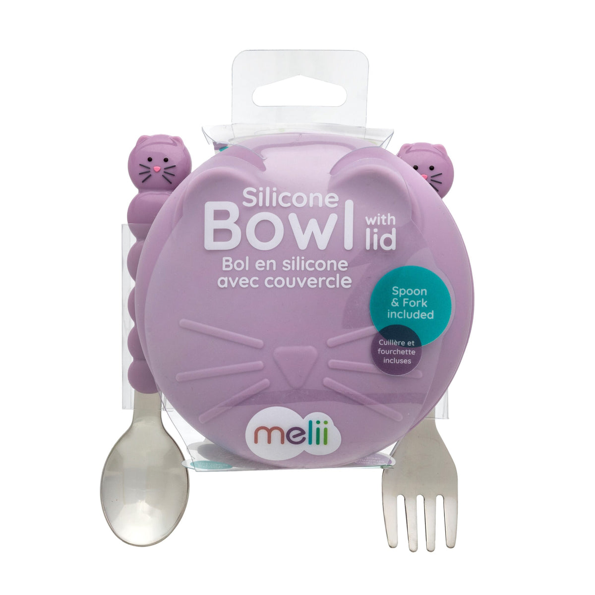 Melii Silicone Bowl with Lid &amp; Utensils - 12 to 36 Months