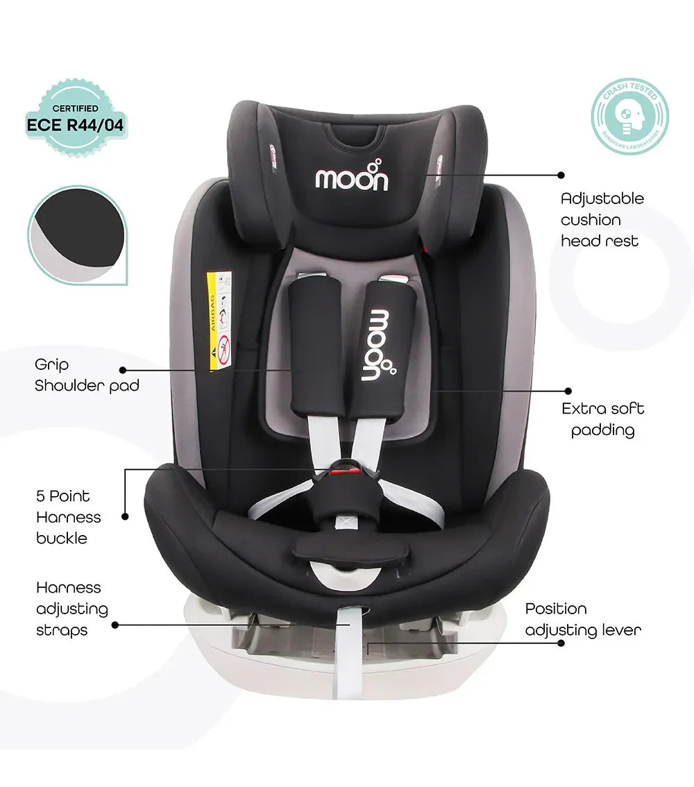 Moon Melhor Baby Seat Black Birth to 12 Years