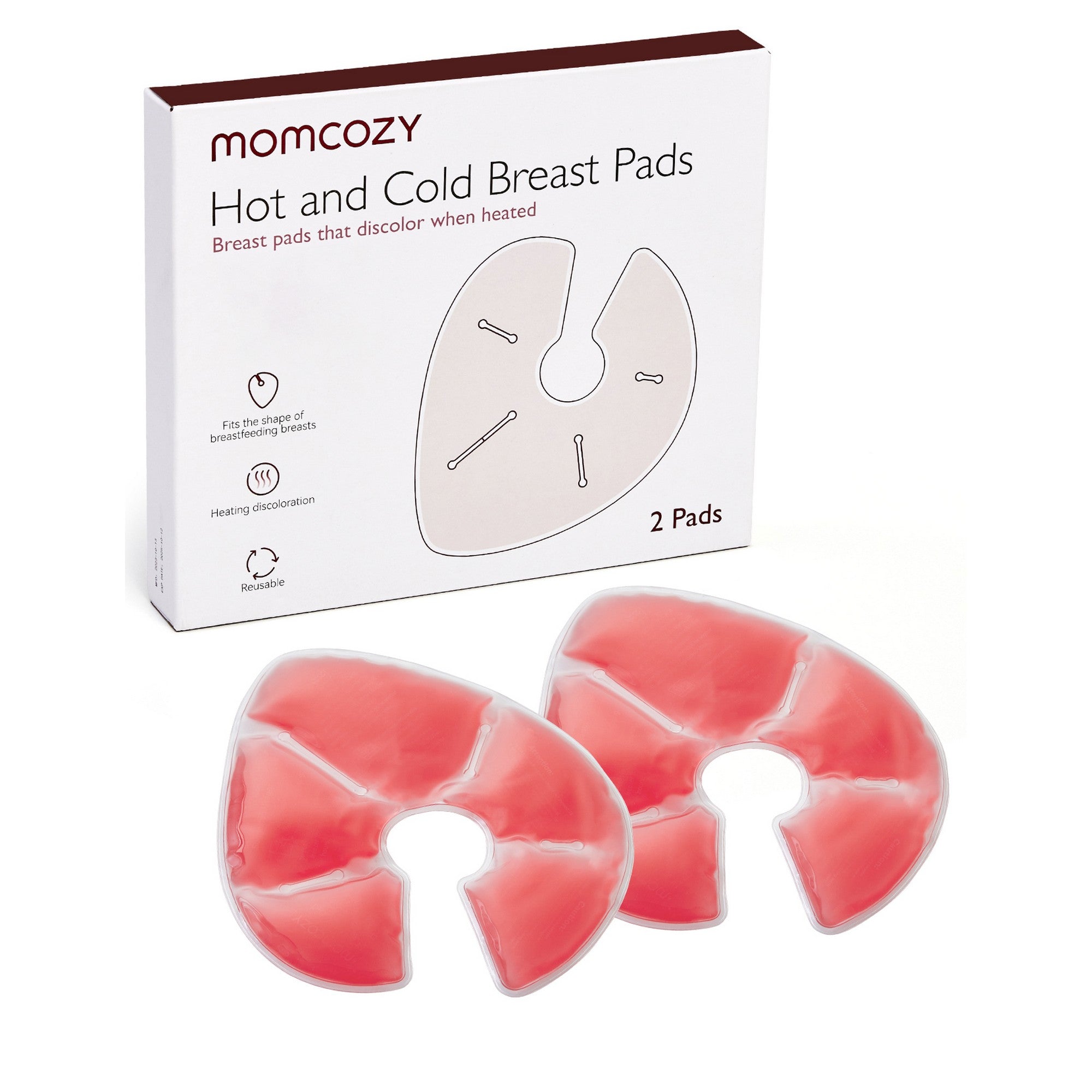 Momcozy Maternity Accessory Large Reusable Breast Therapy Packs Pink