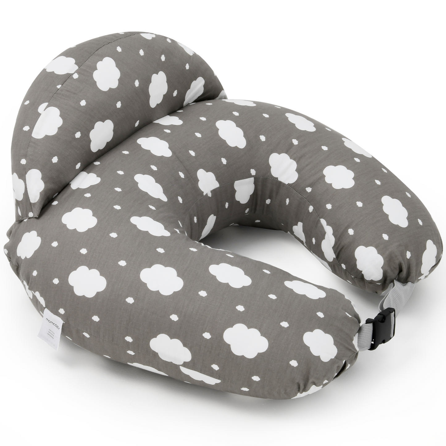 Momcozy Maternity Accessory Adjustable Nursing Pillow Grey & White