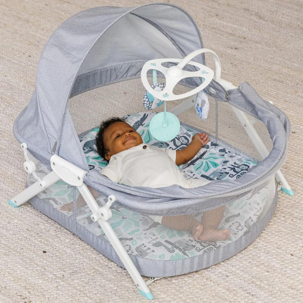 Infantino Sweet Dreams Fold Go Bassinet Grey Birth to 9 months