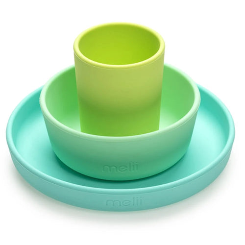 Melii 3 Piece Silicone Feeding Set - 6 to 36 Months - Open Box