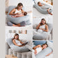 Momcozy Maternity Accessory G Shaped Cooling Fabric Pregnancy Pillow Grey