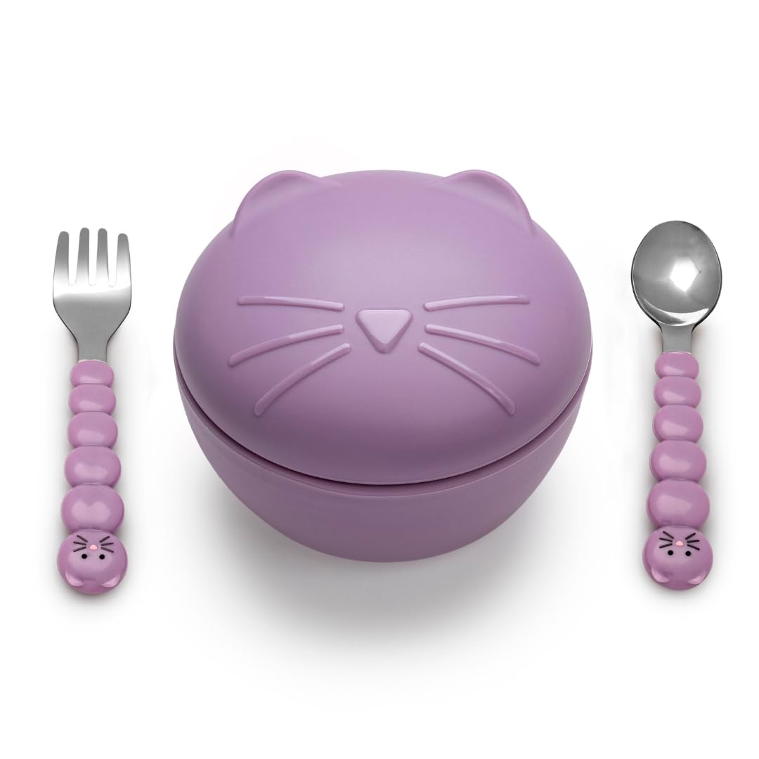 Melii Silicone Bowl with Lid &amp; Utensils - 12 to 36 Months