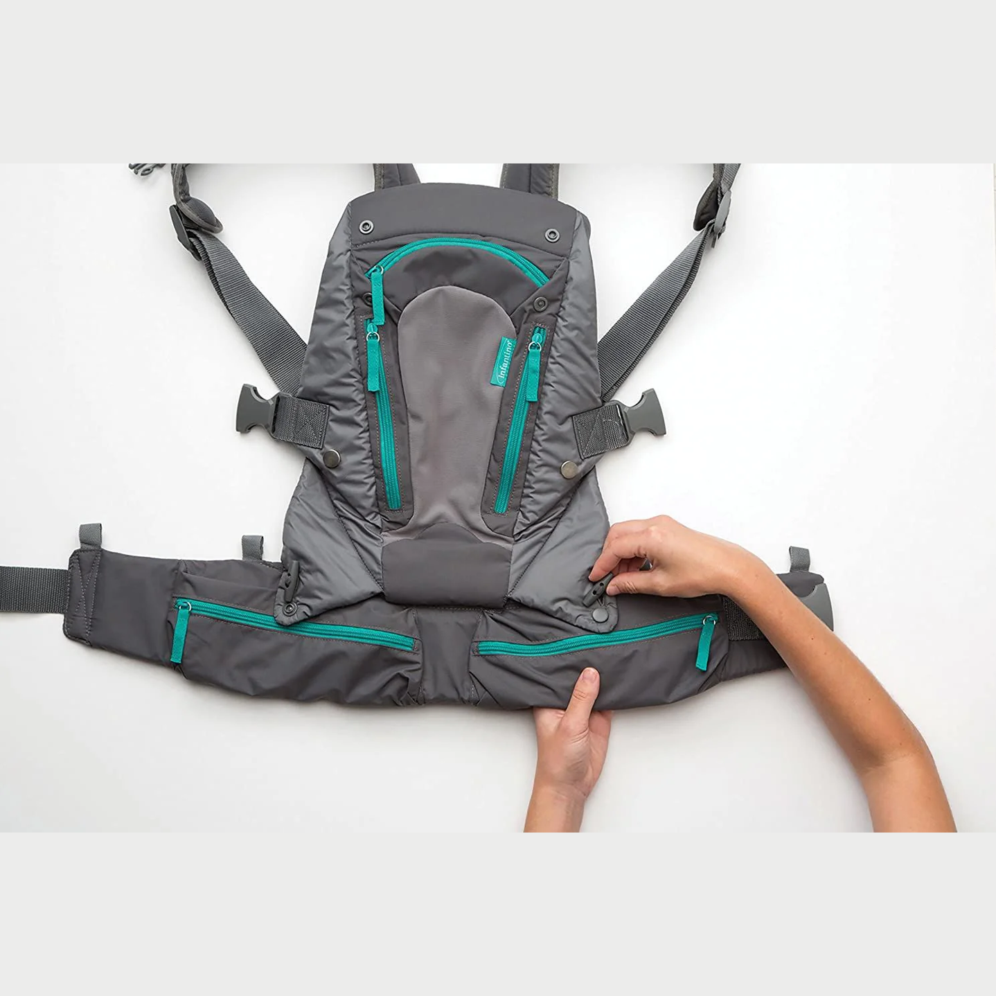 Infantino Carry On Multi-Pocket Carrier Birth to 48 Months Open Box