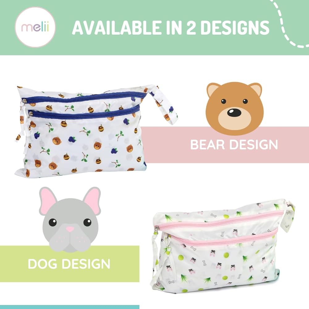 Melii Wet Bag Bear  Multicolor - Birth to 24 Months