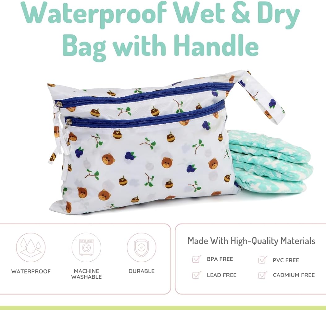 Melii Wet Bag Bear  Multicolor - Birth to 24 Months