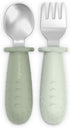 Suavinex Set of 2 Silicone Learning Pre-Spoons with Stainless Steel Tip (6-18 Months) - Suavinex