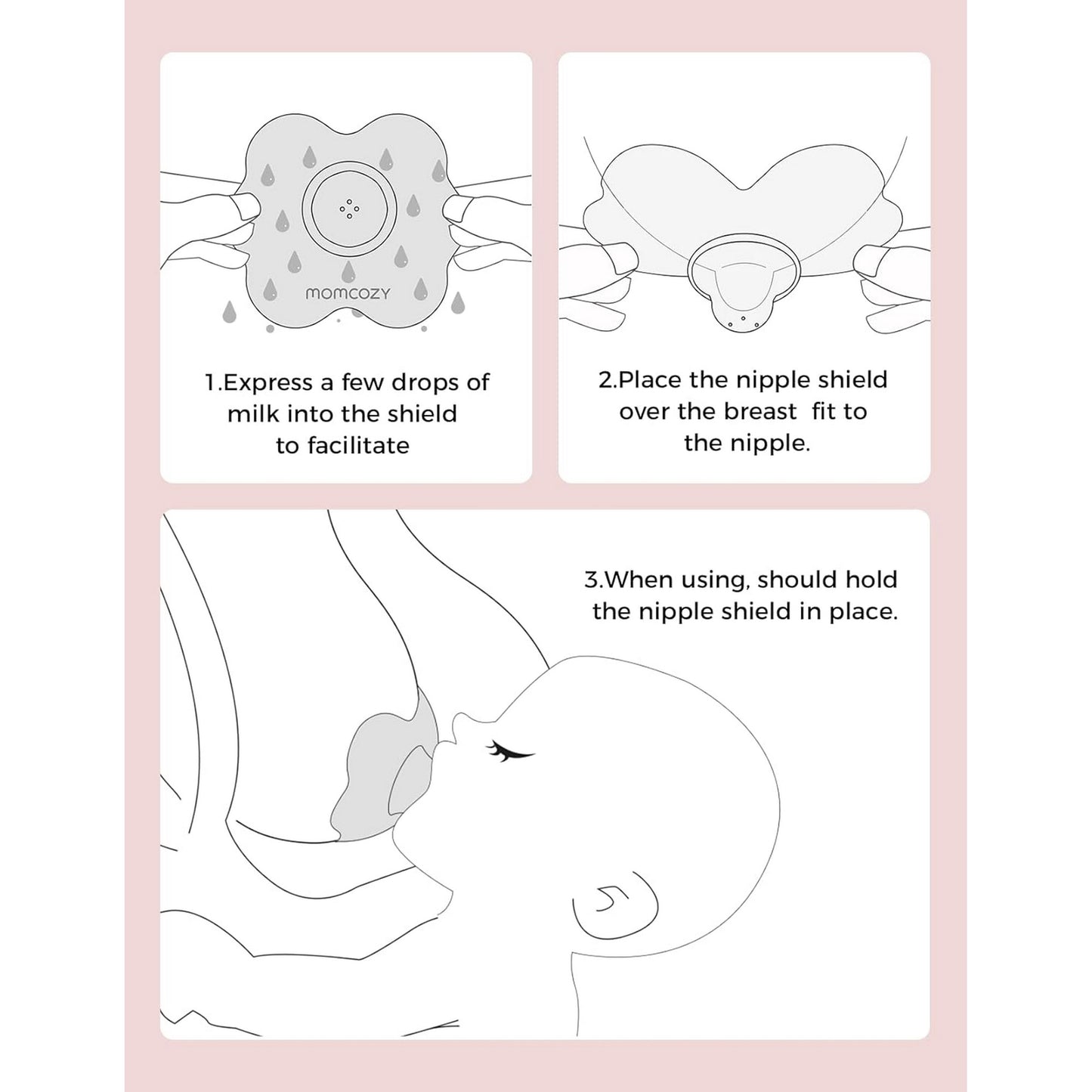 Momcozy Breastfeeding Access Nipple Shields-24mm Transparent