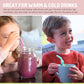 Melii Silicone Animal Straws - Set of 6 with Cleaning Brush  Multicolored - 12 to 48 Months