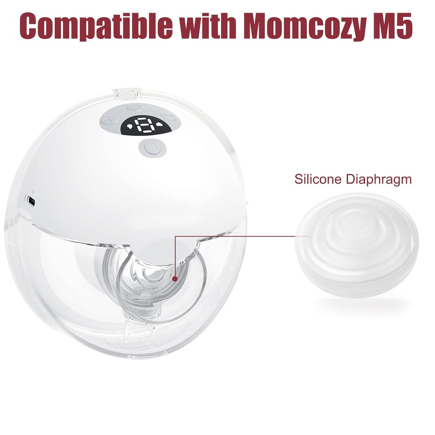 Momcozy Breastfeeding Access Silicone Diaphragm for M5*2 Transparent