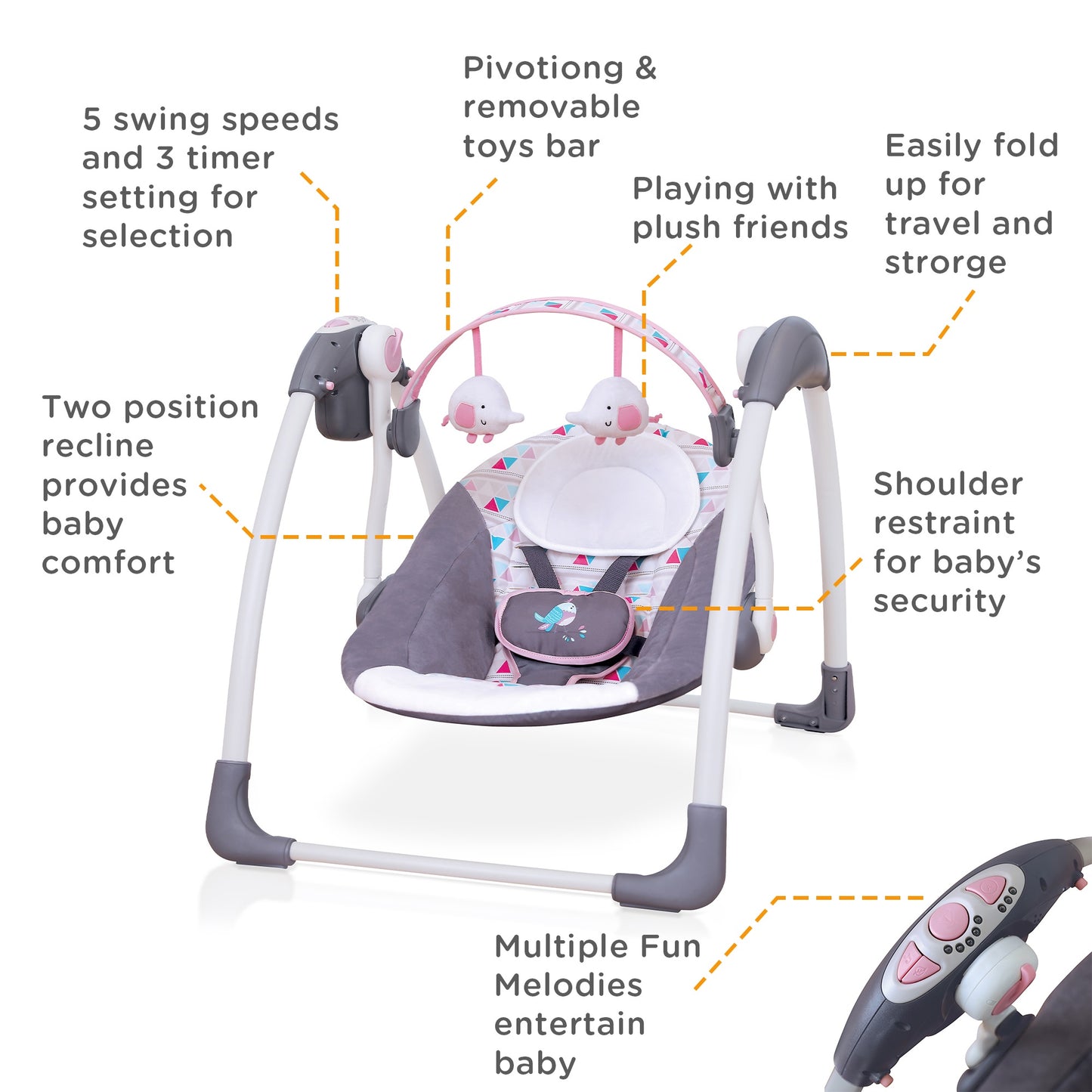 Mastela Deluxe Portable Swing - Open Box