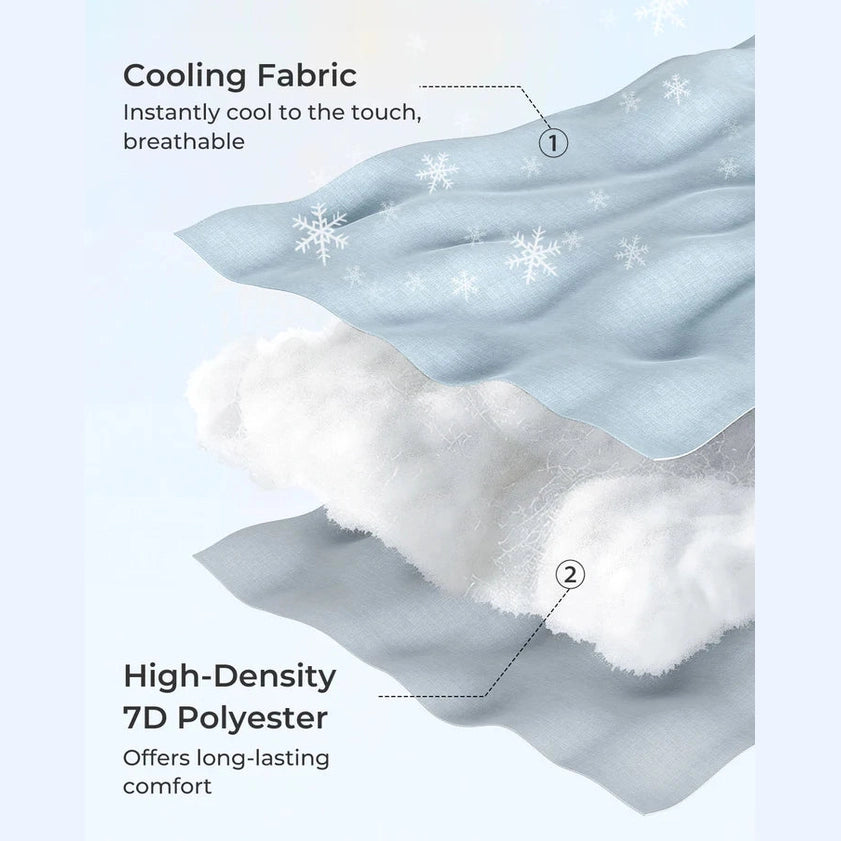 Momcozy Maternity Accessory G Shaped Cooling Fabric Pregnancy Pillow Grey