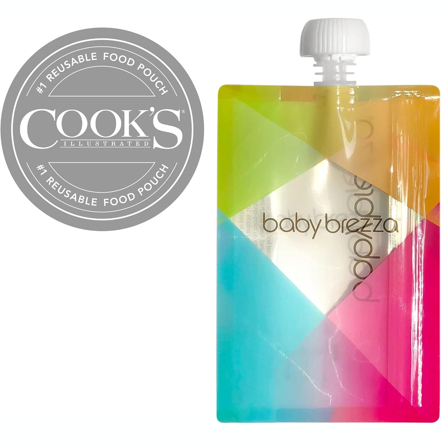 Baby Brezza Reusable Baby Food Pouches, Pack of 10