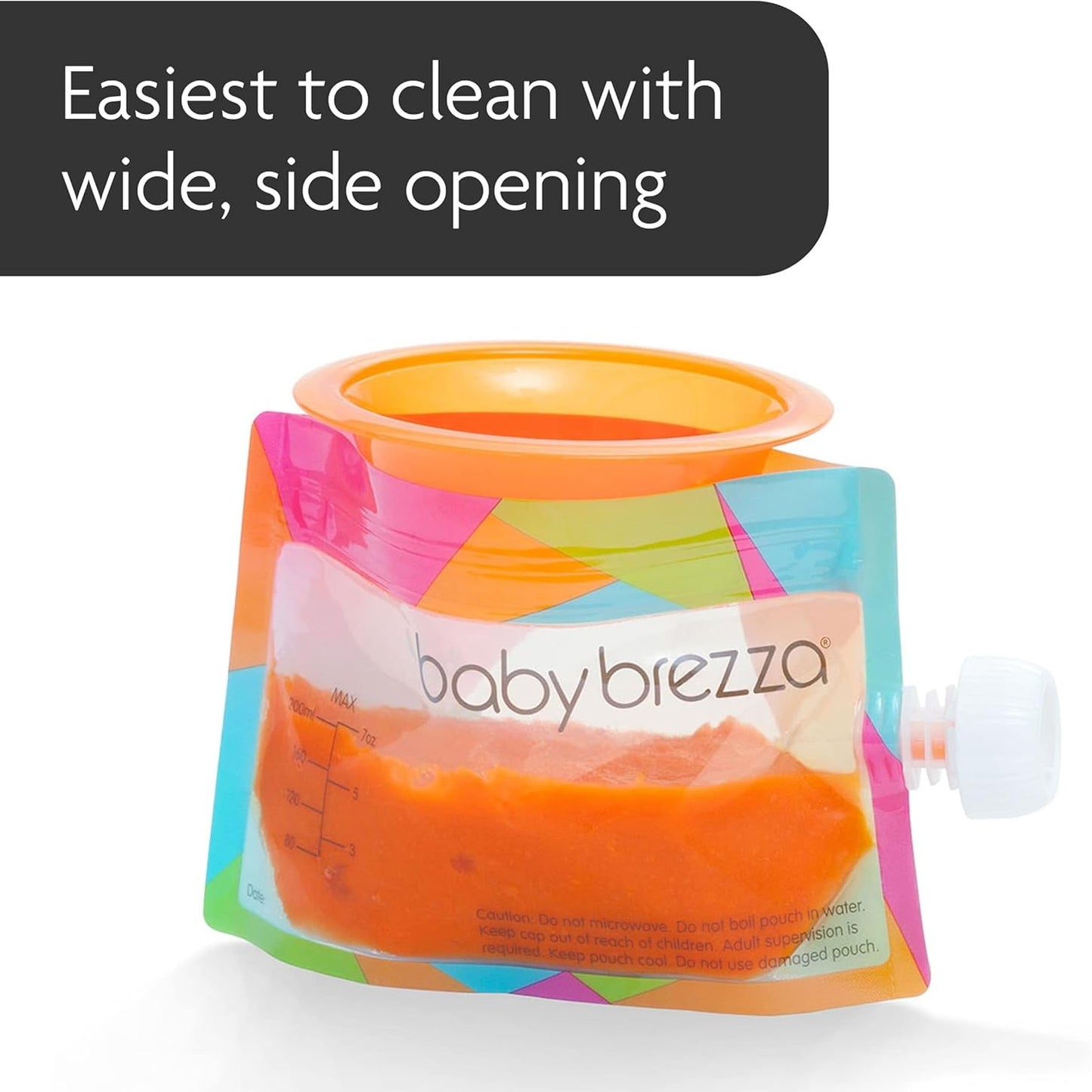 Baby Brezza Reusable Baby Food Pouches, Pack of 10