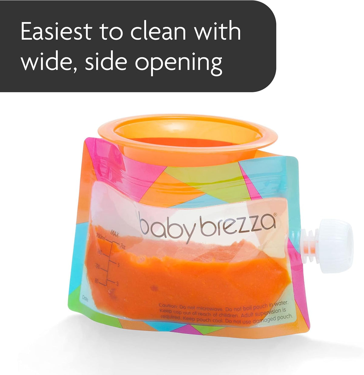 Baby Brezza Reusable Baby Food Pouches, Pack of 10