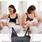 Momcozy Maternity Accessory 4-in-1 Hands-Free Pumping Bra - Leopard Black