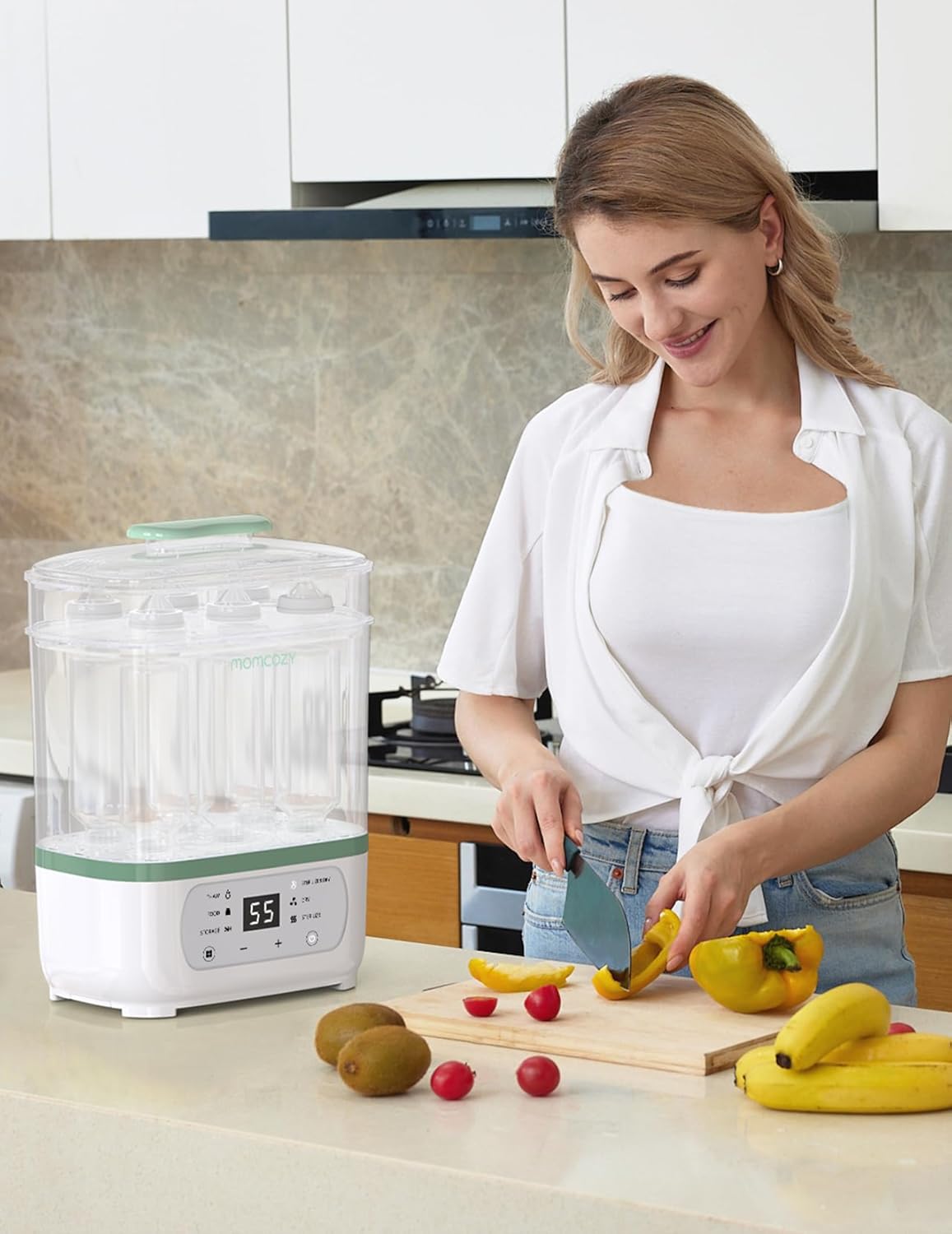 Momcozy Sterilizers & Warmer 8 in 1 Sterilizer and Dryer White