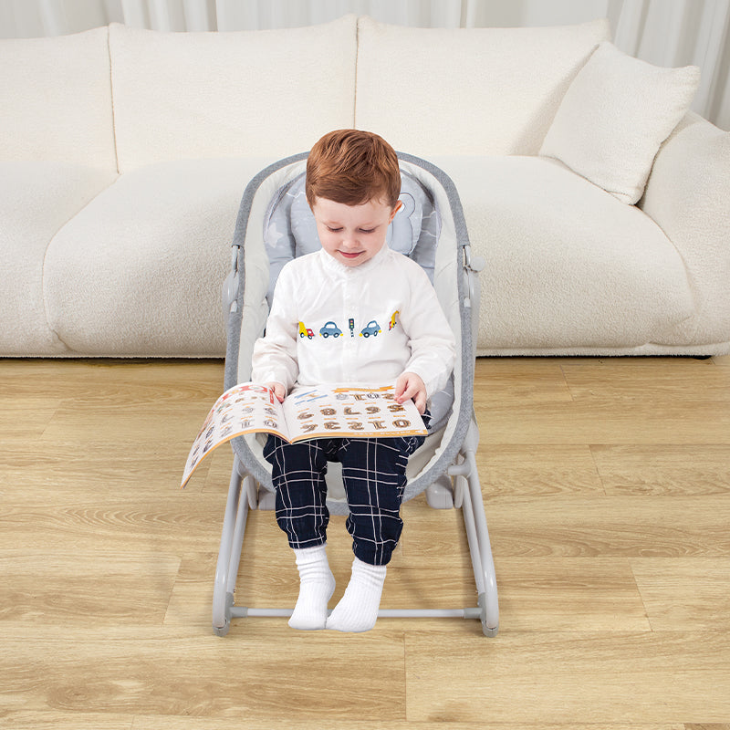 Mastela 4in1 Swing & Bassinet Lite Grey (Birth to 36 Months) - Distressed Box