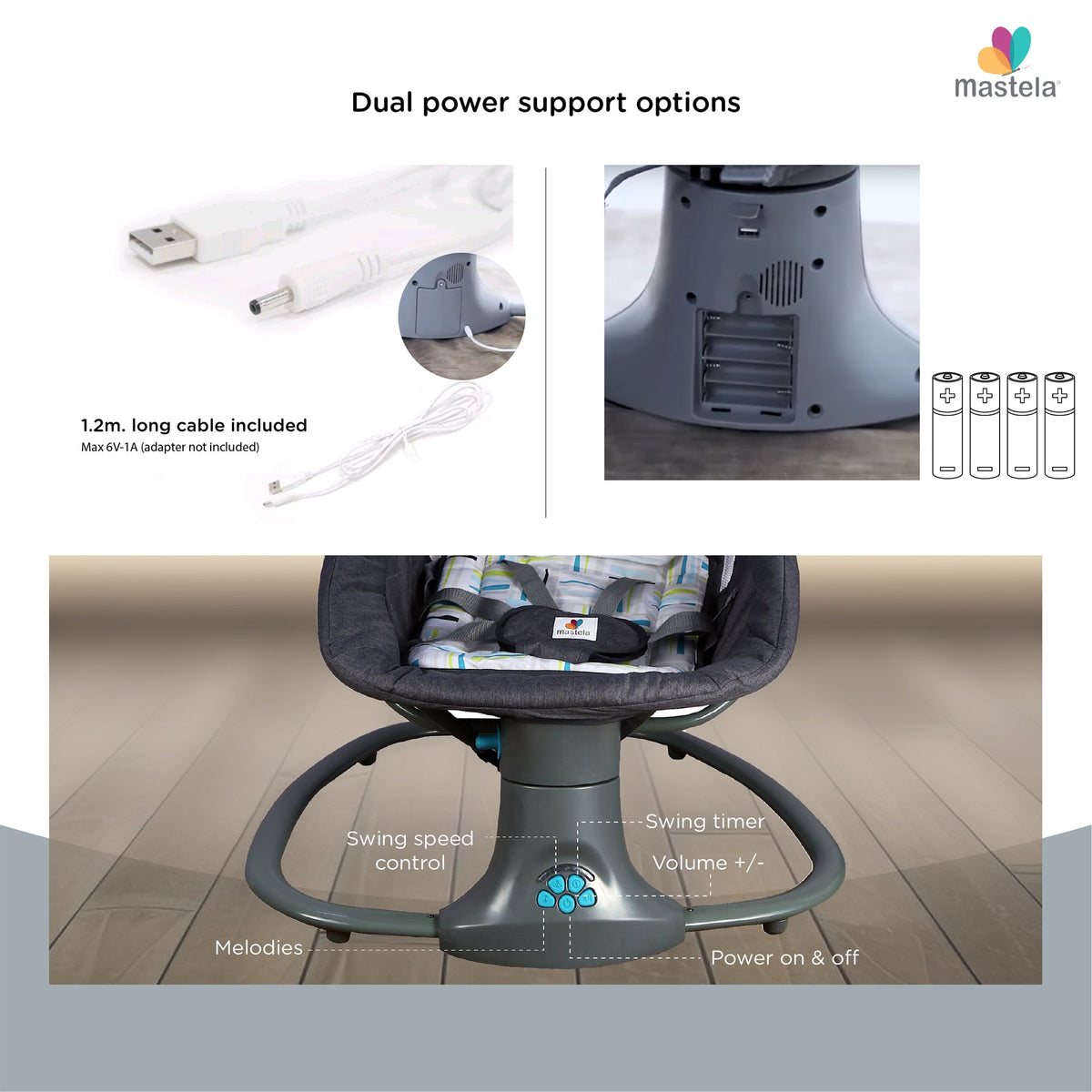 Mastela Deluxe Multi-Function Swing (3 to 36 Months) - Open Box