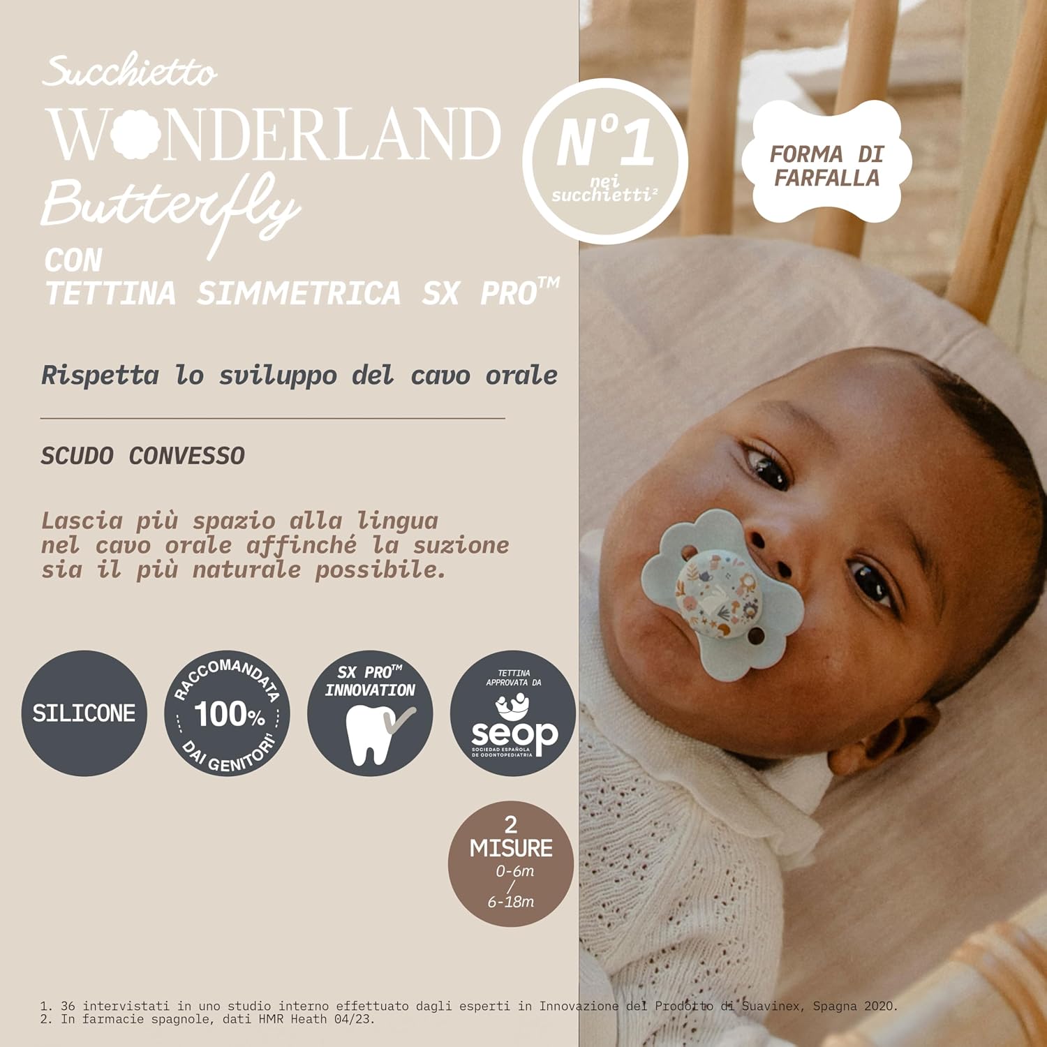 Suavinex Wonder Butterfly Soother with SX Pro Physiological Teat (0-6 Months) - Suavinex baby product