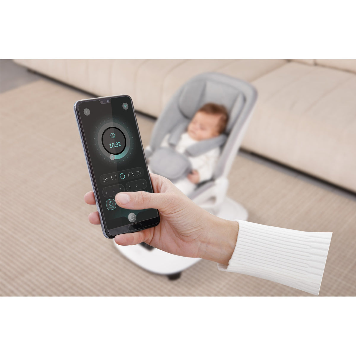 Mastela Deluxe Multi-Motion Baby Cradle Birth+ to 36M - Open Box