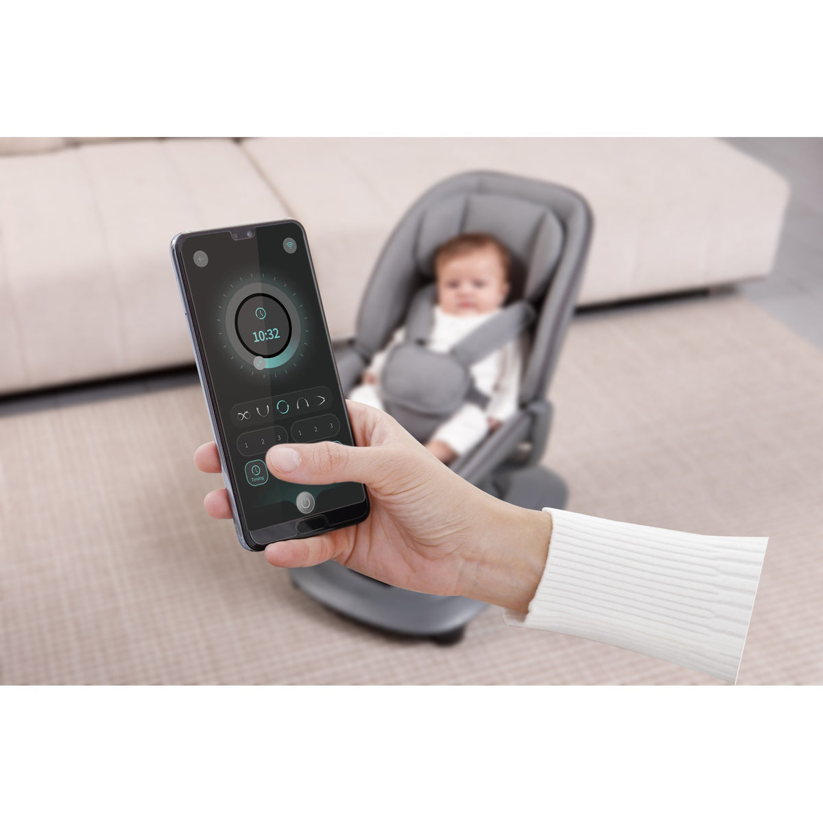 Mastela Deluxe Multi-Motion Baby Cradle Birth+ to 36M - Open Box