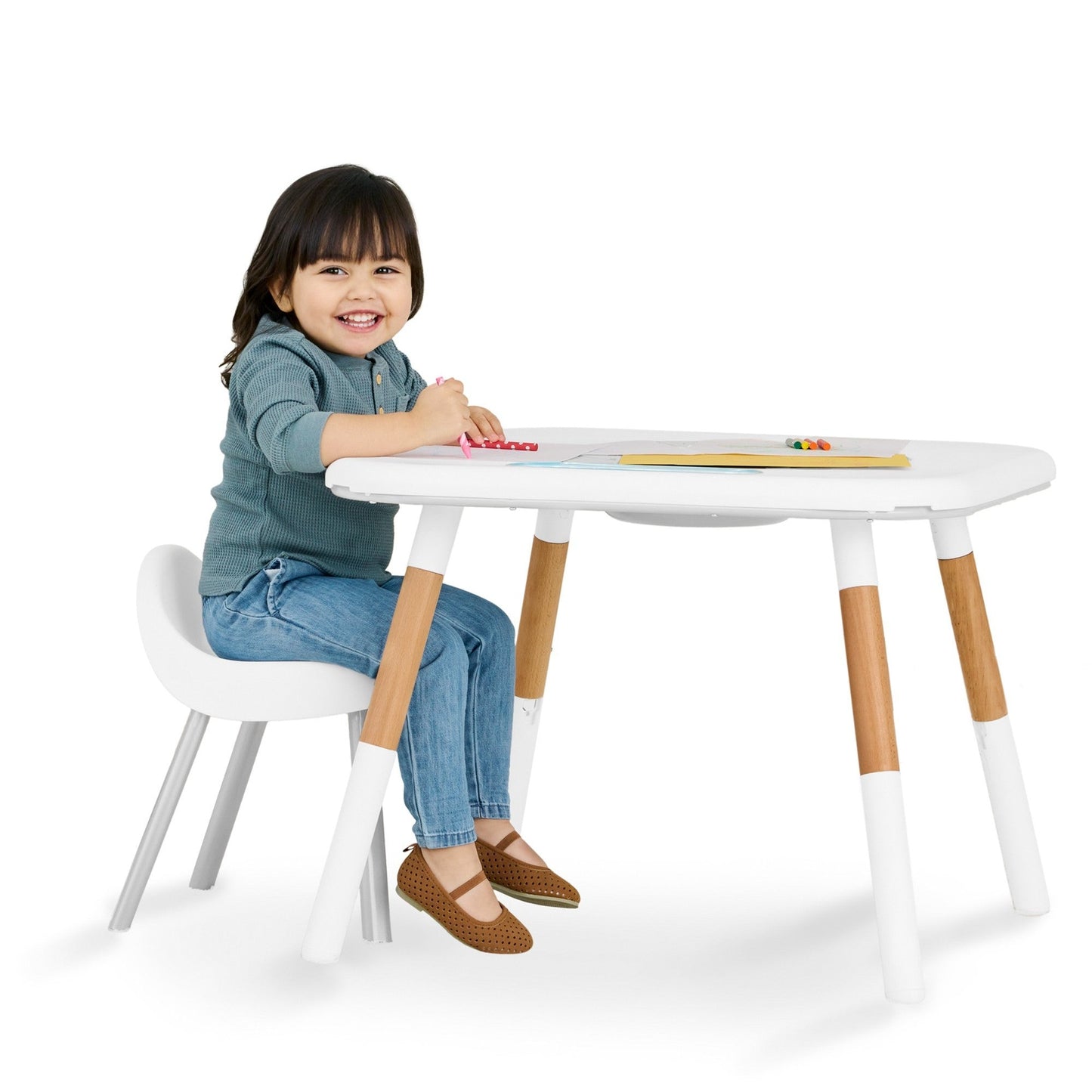 Skip Hop Discoverosity Montessori-Inspired 3-Stage Activity Center & Play Table White 4M to 48M