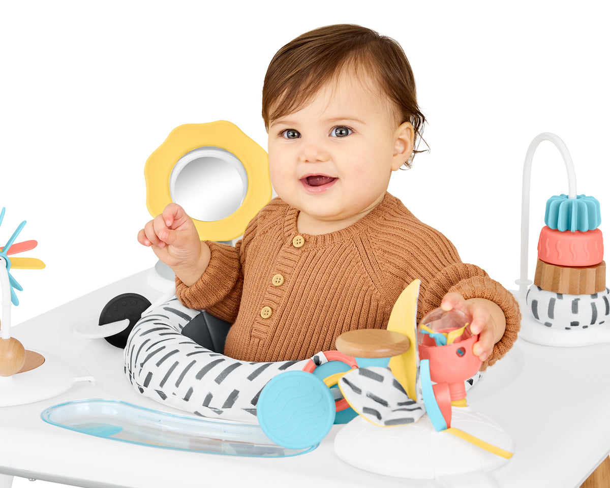 Skip Hop Discoverosity Montessori-Inspired 3-Stage Activity Center &amp; Play Table White 4M to 48M