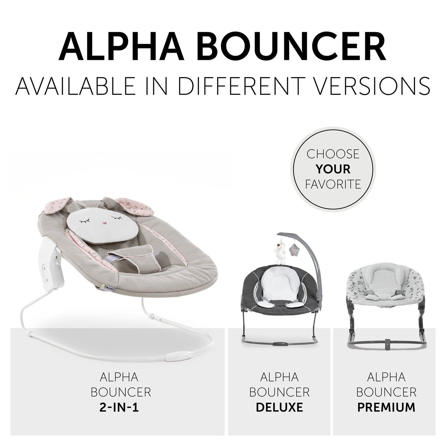 Hauck Alpha Bouncer 2in1 Rocker & Bouncer Birth to 6 months - Open Box