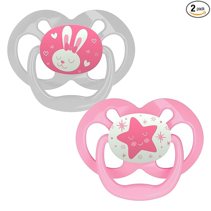 Dr. Brown's Advantage Pacifiers Stage 2 Glow In The Dark Pack of 2 (6 to 12 Months) - Open Box