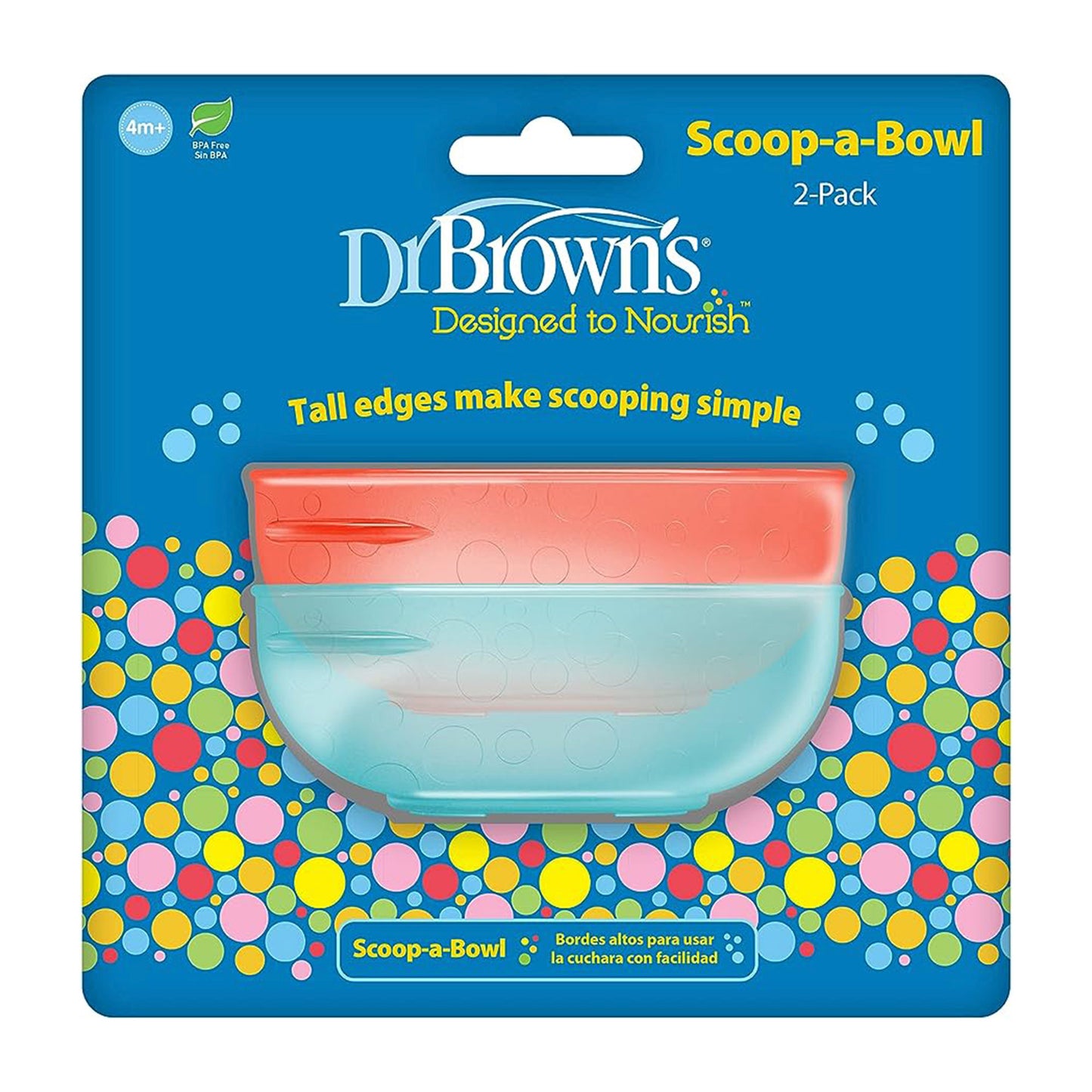 Dr. Brown's Weaning Toddler Tumblers Scoop-A-bowl (Pack of 2) (4 to 48 Months) Multicolor