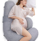 Momcozy Maternity Accessory Original F Shaped adjustable Maternity Pillow Grey