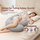 Momcozy Maternity Accessory F shape Maternity pillow with Air Layer Cover Grey