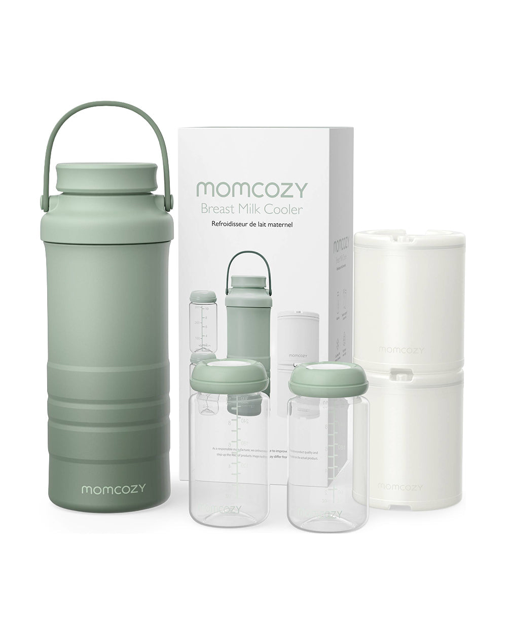 Momcozy Portable Baby Bottle Cooler - 24 Hour Ice-Free Cooling, 22oz with 2 Storage Bottles - image 1