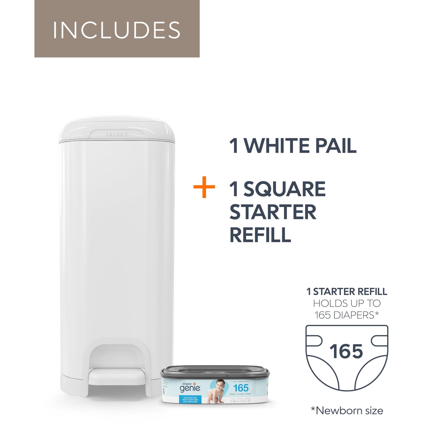 Diaper Genie Diaper Pails Select Grey