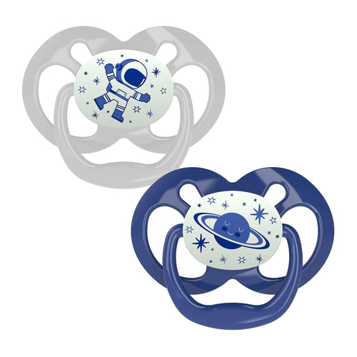 Dr. Brown's Advantage Pacifiers Stage 2 Glow In The Dark Pack of 2 (6 to 12 Months) - Open Box
