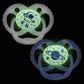 Dr. Brown Blue Advantage Pacifiers || Stage 2 ||  Glow in the Dark || Pack of 2 || 6Months to 12months