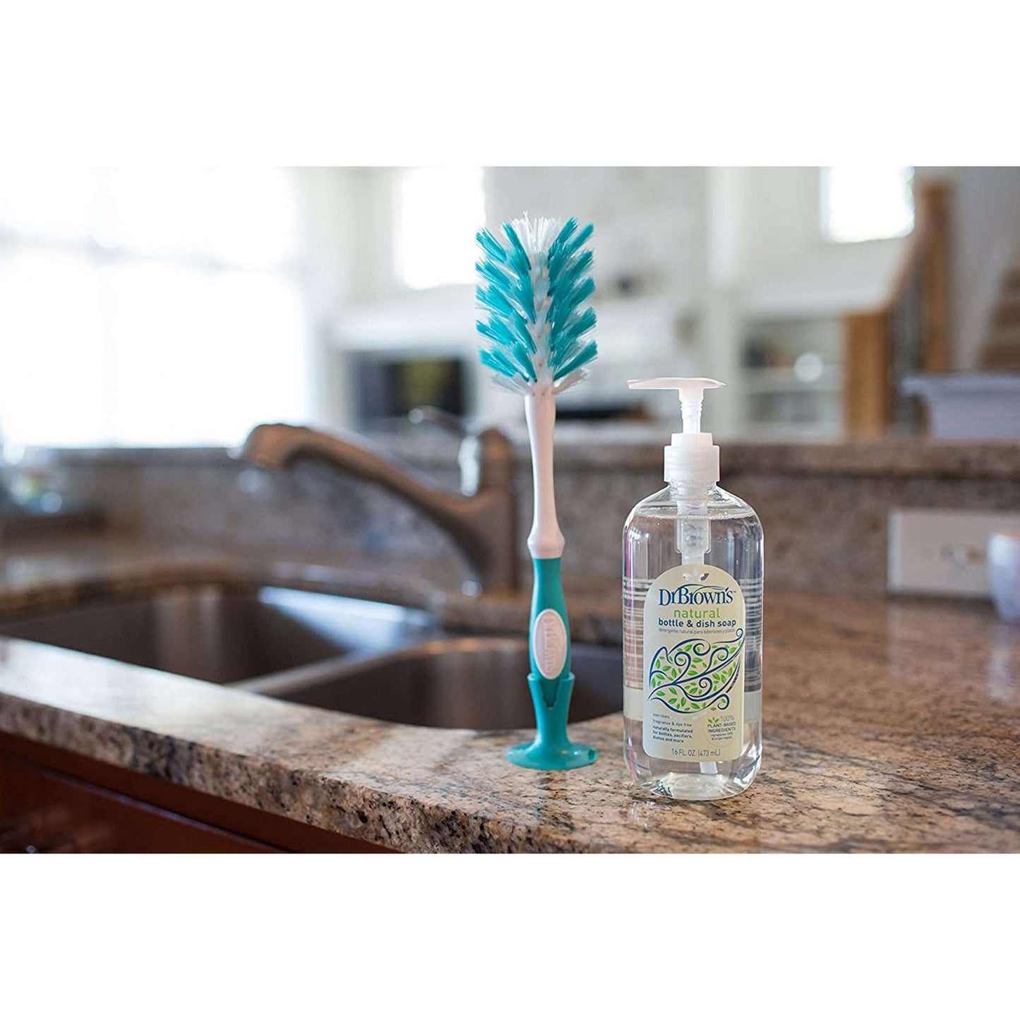 Dr. Brown Deluxe Teal Bottle Brush || Birth+ to 24months