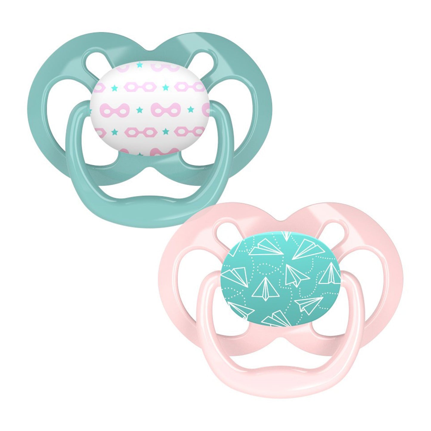 Dr. Brown Pink Airplanes Advantage Pacifiers || Stage-2 || Pack of 2 || Used for 6months to 12months