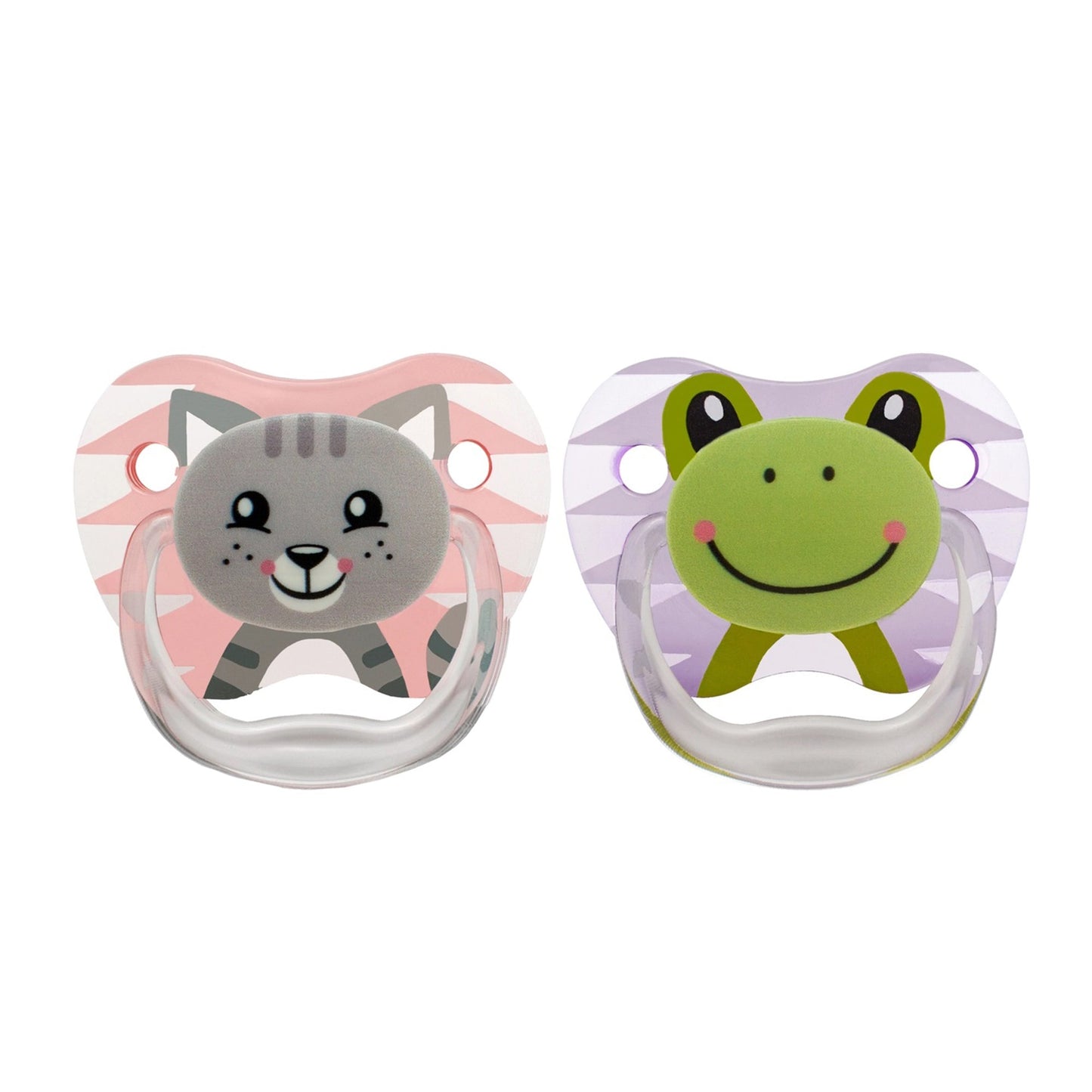 Dr. Brown Pink & Gray PreVent Printed Shield Soother || Stage-1 || Pack of 2 || Birth+ to 6months