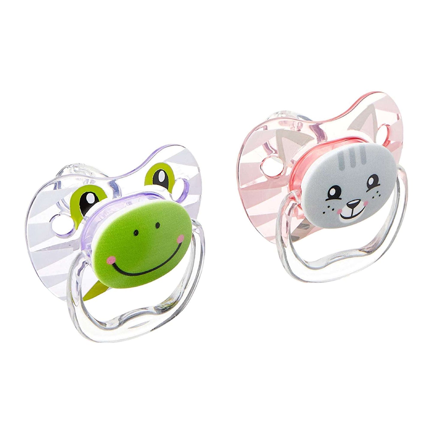 Dr. Brown Pink & Gray PreVent Printed Shield Soother || Stage-1 || Pack of 2 || Birth+ to 6months
