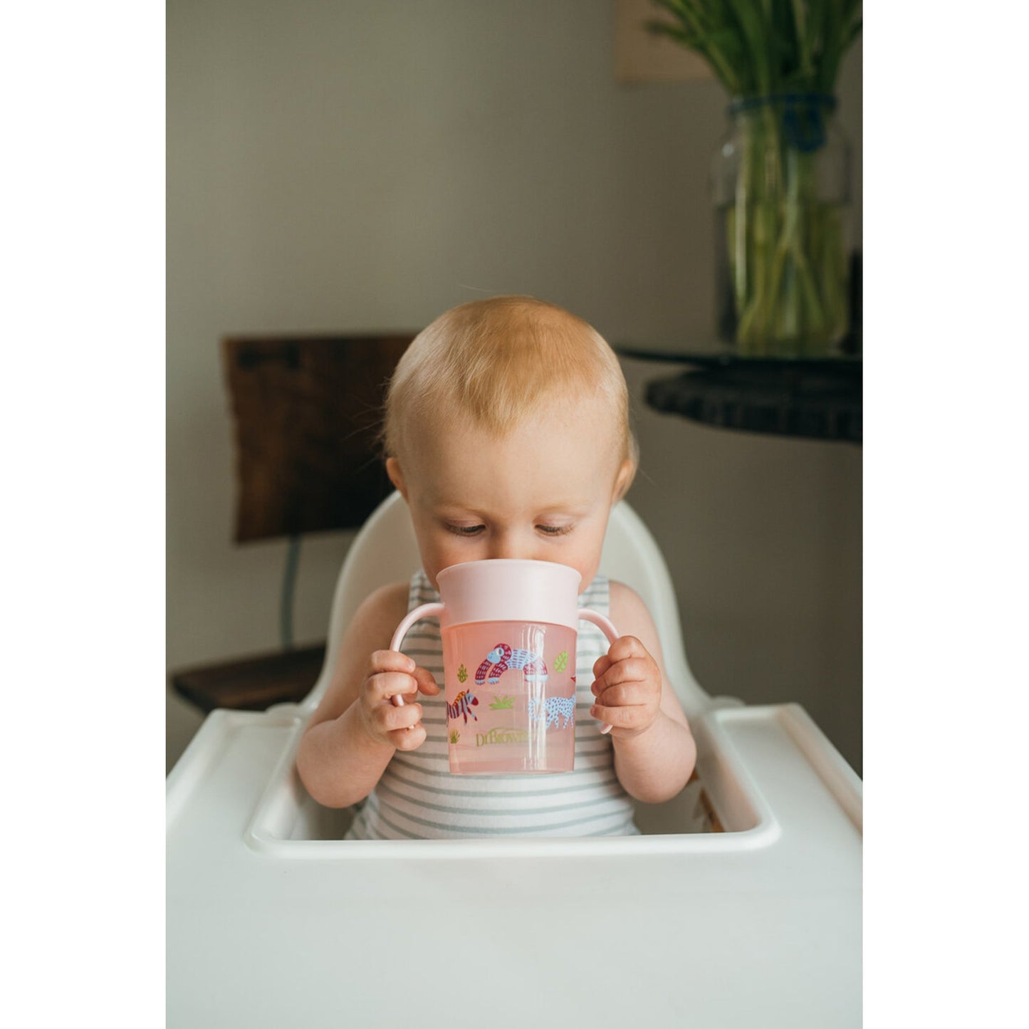 Dr. Brown Smooth Wall Cheers 360 Pink Cup || Used for 9months to 24months
