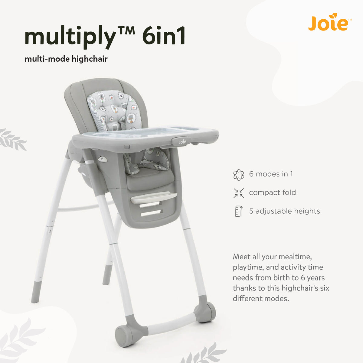 Joie high 2025 chair insert