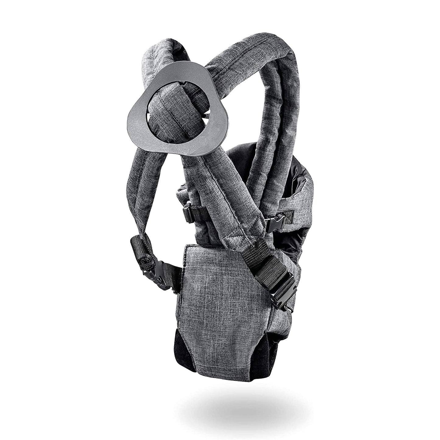 Hauck 2 Way Carrier Infant carrier | Fashion Melange Charcoal | Used for Birth+ to 9M
