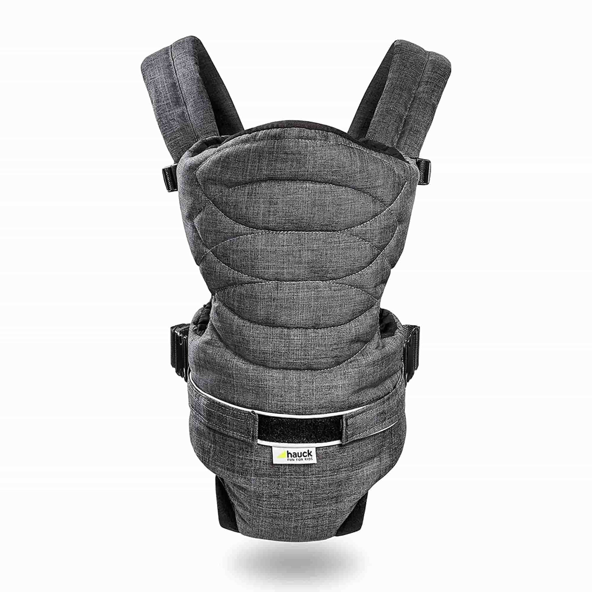 Hauck 2 Way Carrier Infant carrier | Fashion Melange Charcoal | Used for Birth+ to 9M