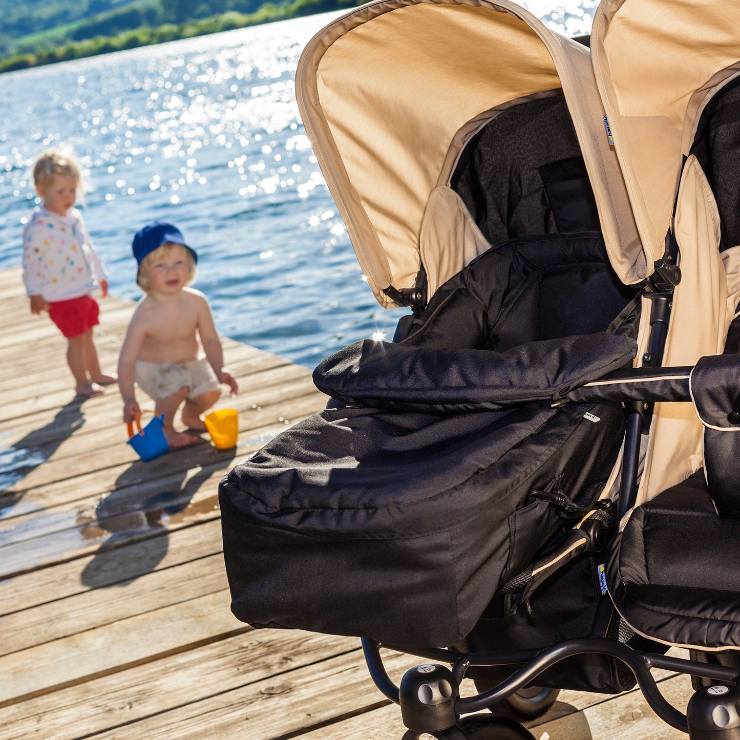 Hauck 2 in1 Carrycot || Fashion-Black || Birth+ to 9months