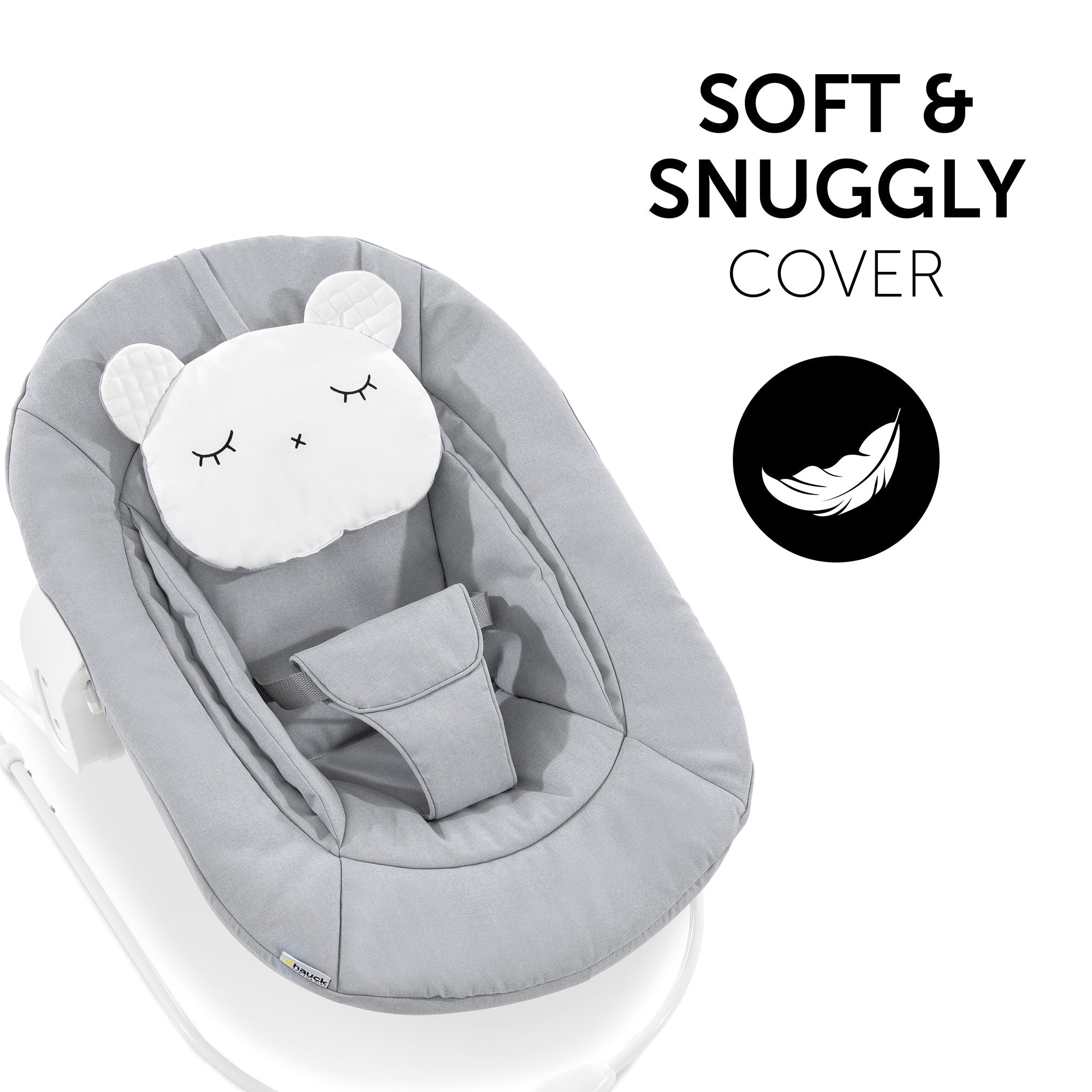 Hauck Alpha Bouncer 2in1 Rocker & Bouncer || Fashion-Light Grey || Birth+ to 9months