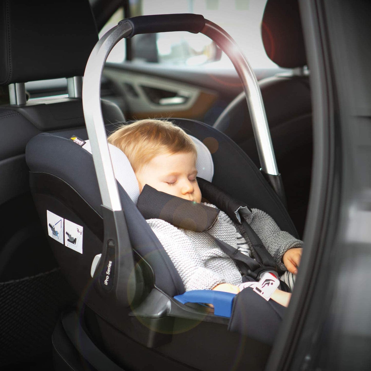 Hauck Pro Baby Car Seat | Fashion Denim | Used for Birth+ to 9M